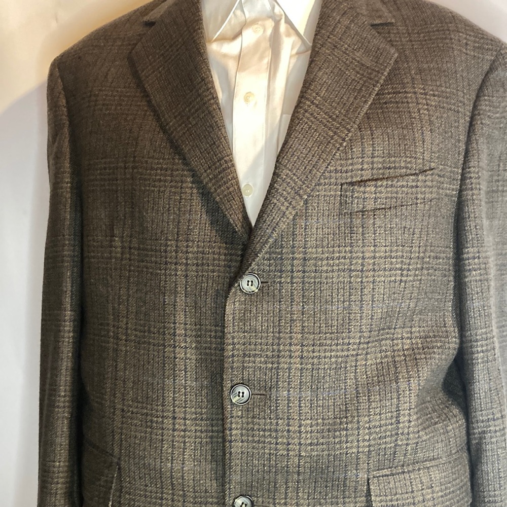 Andrew Fezza Fusion S & K Famous Brand Sport Coat 100% LambWool Size 44S